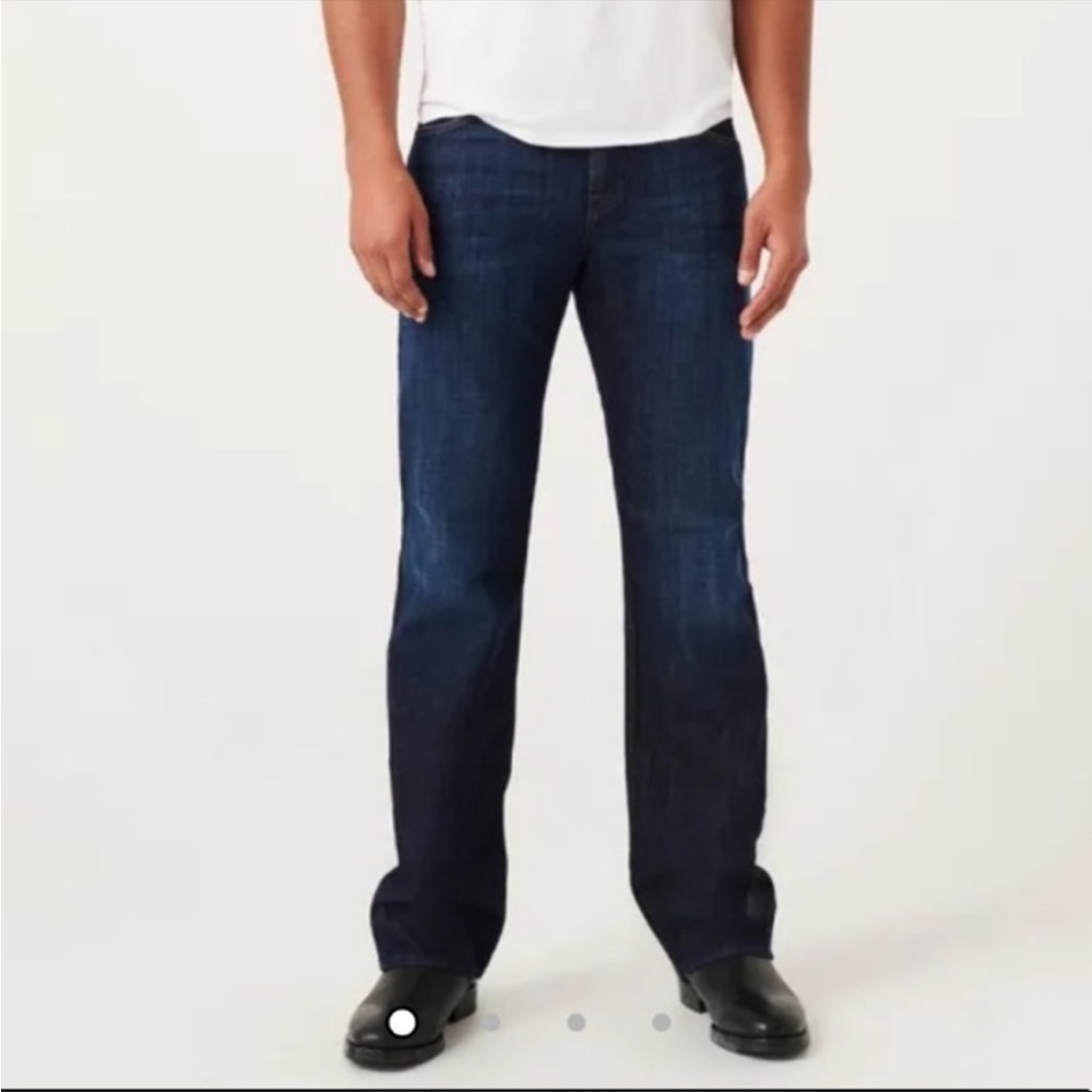 7 For All Mankind Austyn Men's Dark Wash Relaxed Straight Jeans Size 36, 31